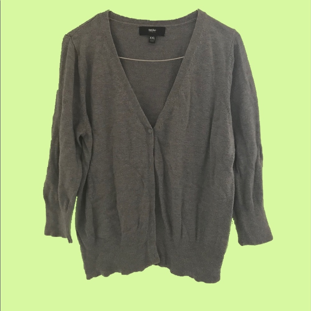 Grey Button-Up Cardigan
